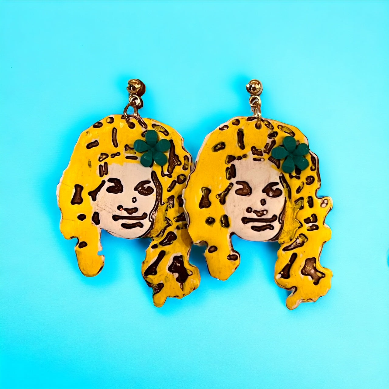 Dolly Flower Polymer Clay Earrings