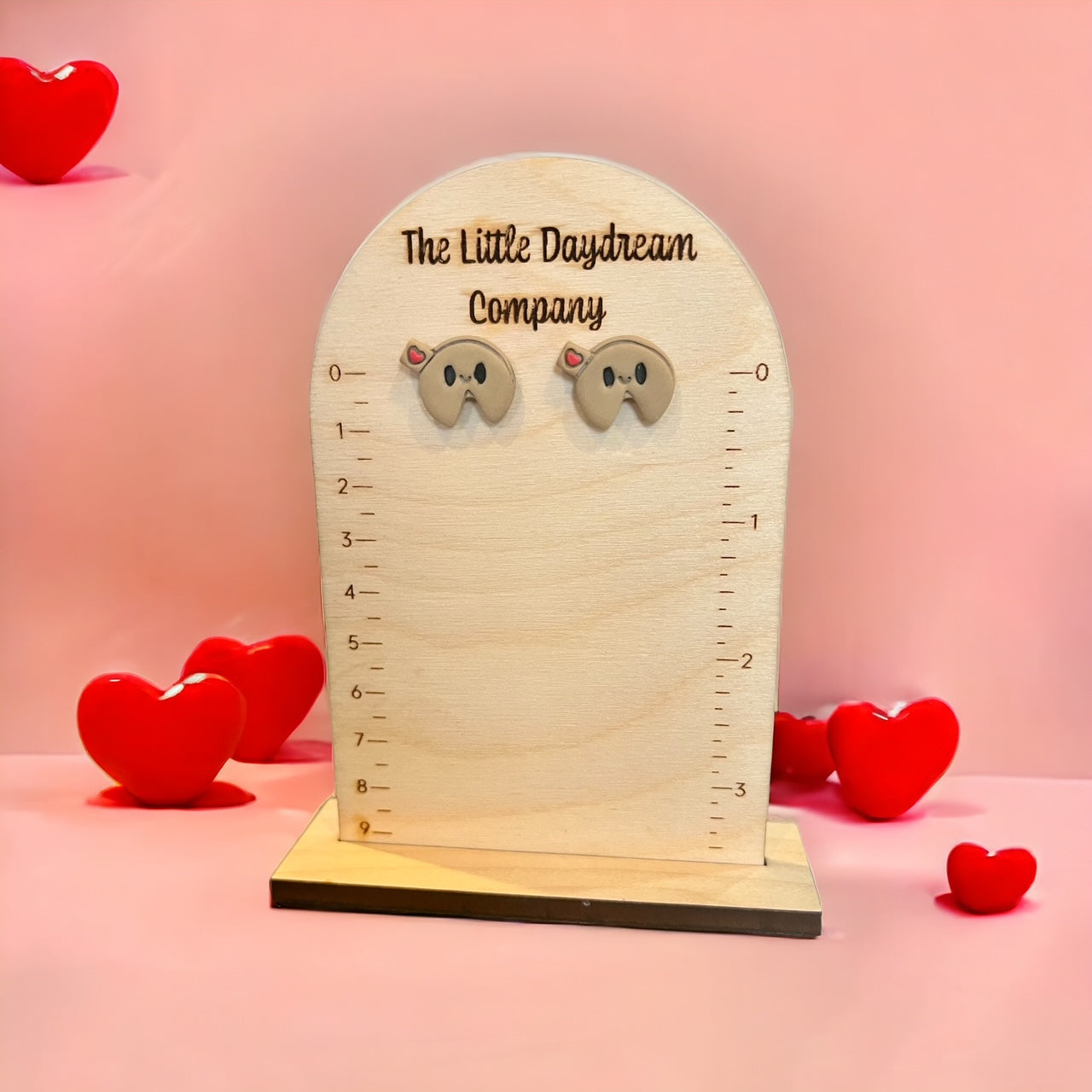 Fortune Cookie Love Polymer Clay Stud Earrings