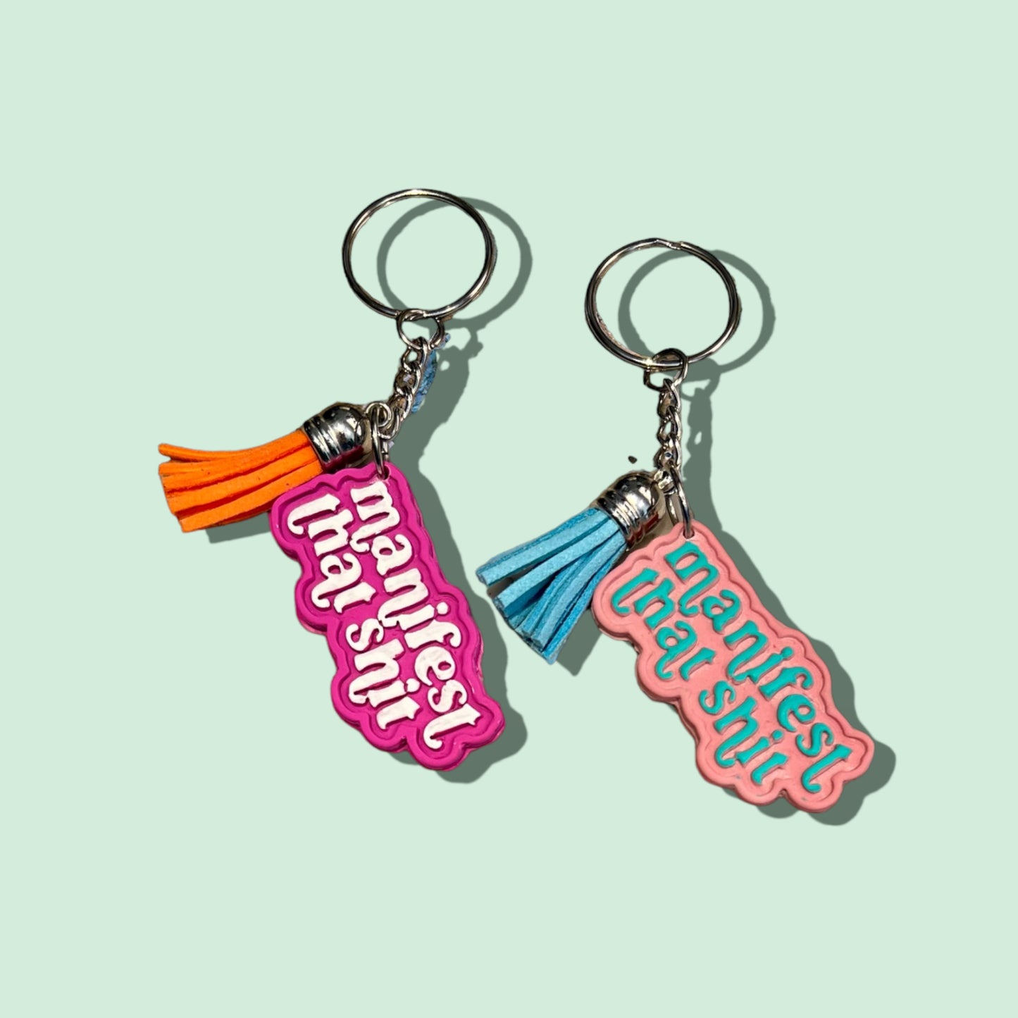 Manifest That Shit Polymer Clay Keychain