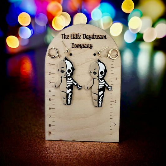 Skeleton Kewpie Polymer Clay Earrings